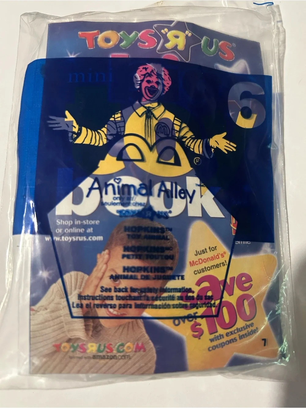 2001 McDonald's Animal Alley Happy Meal Toy #6 Hopkins Frog Toys R Us
